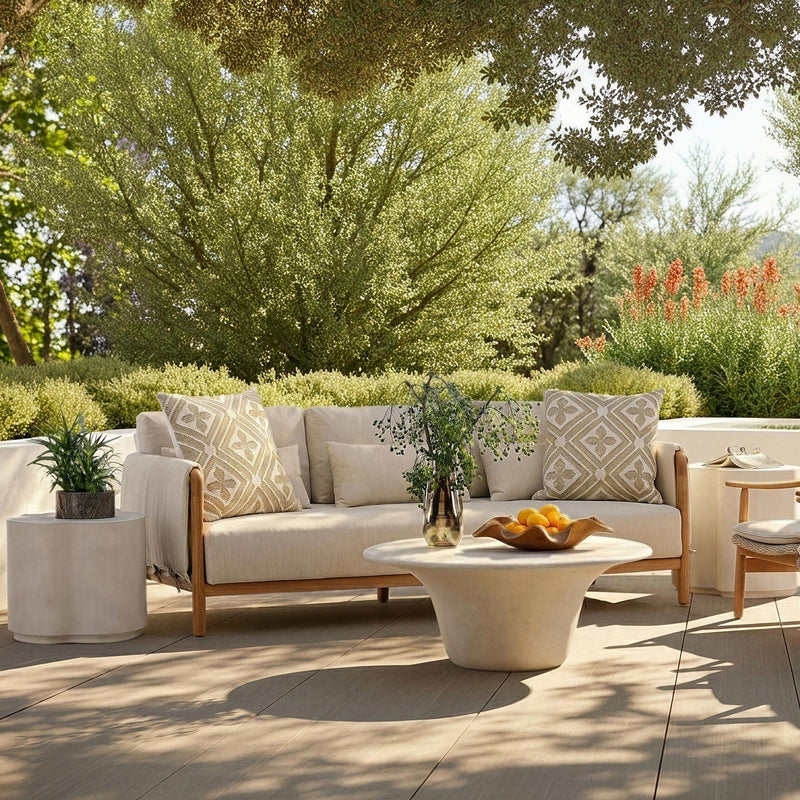Milburne - Outdoor Sofa - Beige And Natural