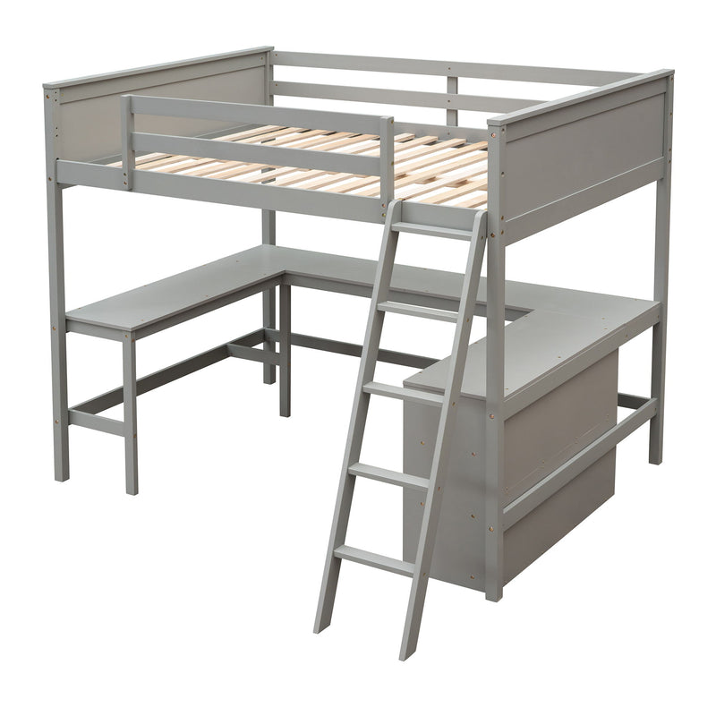Loft Bed With Shelves With Desk - R&R Furniture Gallery (Fountain Valley, CA)