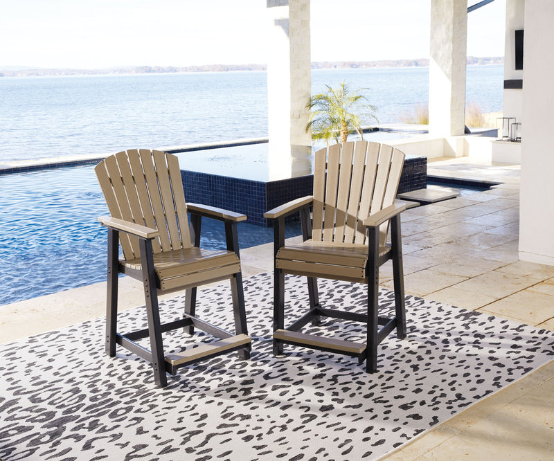 Fairen Trail - Barstool (Set of 2) - Black / Driftwood - R&R Furniture Gallery (Fountain Valley, CA)