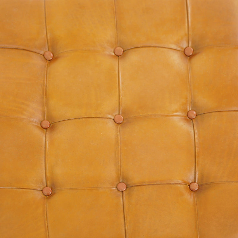Mark - Tufted Square Genuine Upholstered Ottoman - R&R Furniture Gallery (Fountain Valley, CA)