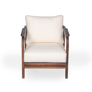 Outdoor Lounge Chair With Woven Backrest, Solid Wood Frame, Comfortable Cushions - R&R Furniture Gallery (Fountain Valley, CA)
