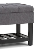 Saxon - Upholstered Transitional Storage Ottoman Bench - R&R Furniture Gallery (Fountain Valley, CA)