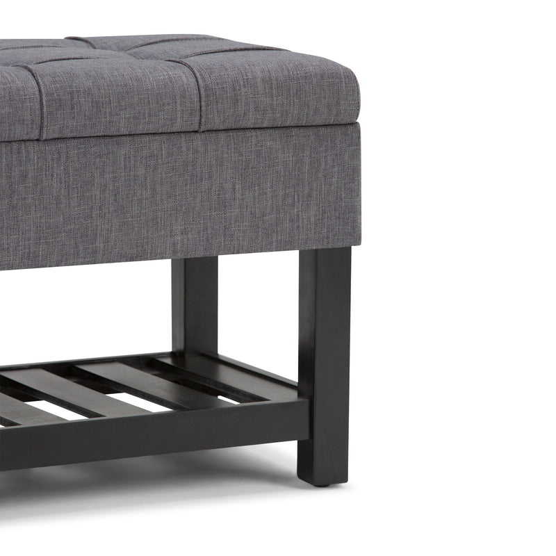Saxon - Upholstered Transitional Storage Ottoman Bench - R&R Furniture Gallery (Fountain Valley, CA)