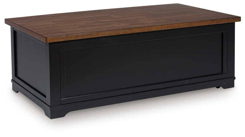 Wildenauer - Lift Top Cocktail Table - Brown / Black - R&R Furniture Gallery (Fountain Valley, CA)