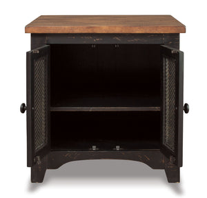 Valebeck - Rectangular End Table - Black / Brown - R&R Furniture Gallery (Fountain Valley, CA)