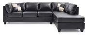 Glory Furniture Malone Comfort Sectional sofa with plush cushions and neutral upholstery in a modern stationary sectional design.