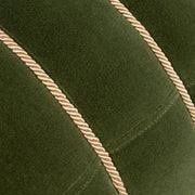 Edward - Round Upholstered Ottoman With Bullion Fringe - Olive Green - R&R Furniture Gallery (Fountain Valley, CA)