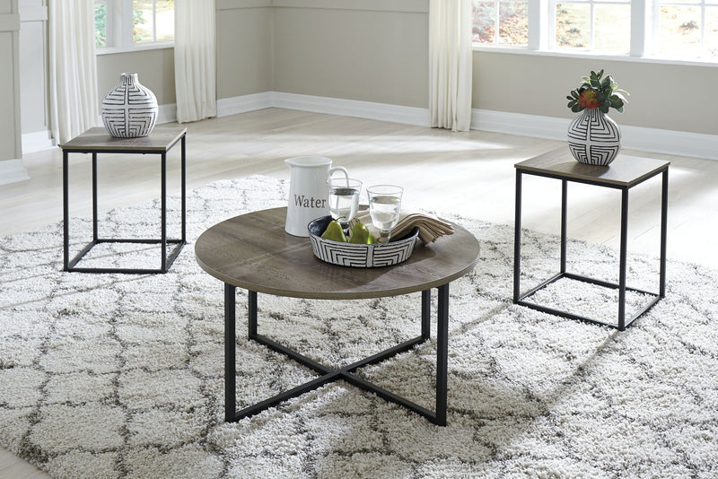Wadeworth - Occasional Table Set (Set of 3) - Brown / Beige - R&R Furniture Gallery (Fountain Valley, CA)