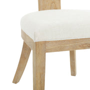 Contemporary Fabric Upholstered Side Dining Chairs Set With Curved Back - R&R Furniture Gallery (Fountain Valley, CA)