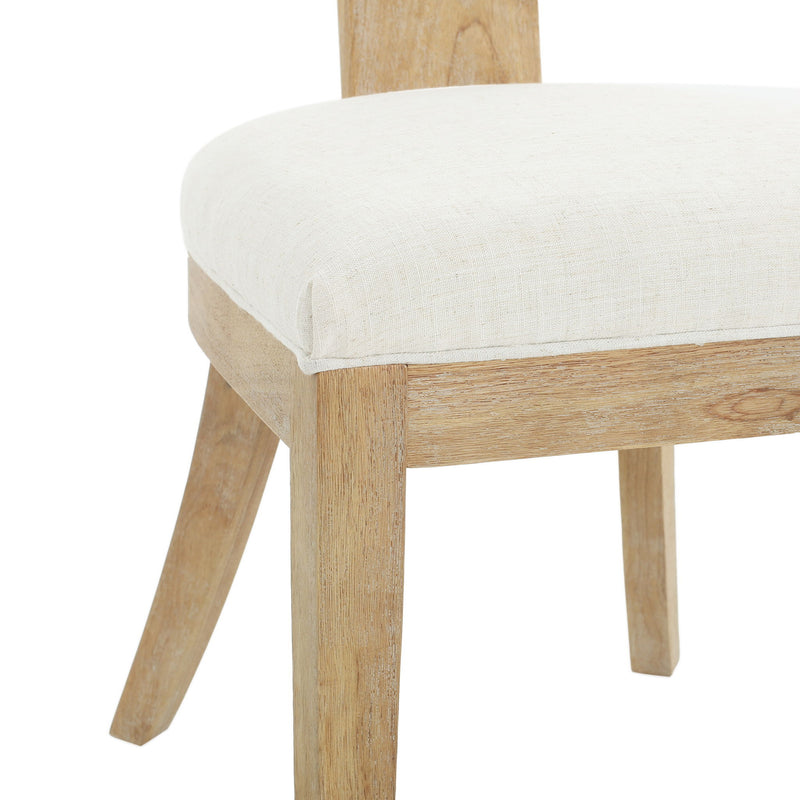 Contemporary Fabric Upholstered Side Dining Chairs Set With Curved Back - R&R Furniture Gallery (Fountain Valley, CA)