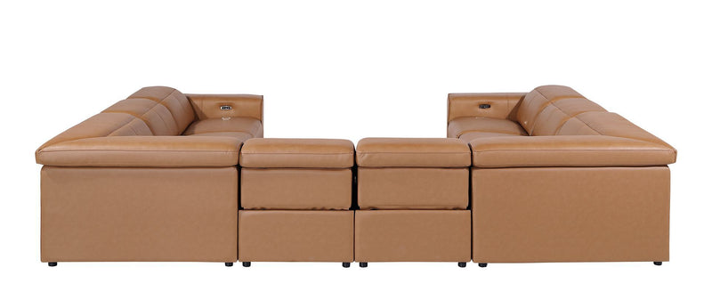 1224 - 8-Piece U-Shaped Sectional Sofa In With 4 Power Recliners & Power Headrests
