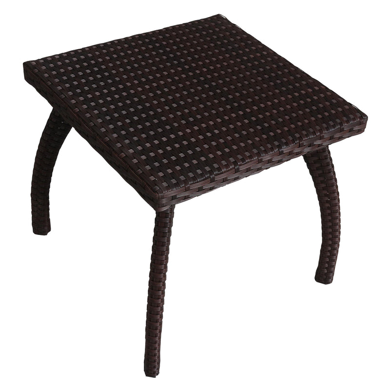 Luminant - Outdoor Side Table With Iron Frame - Brown - R&R Furniture Gallery (Fountain Valley, CA)