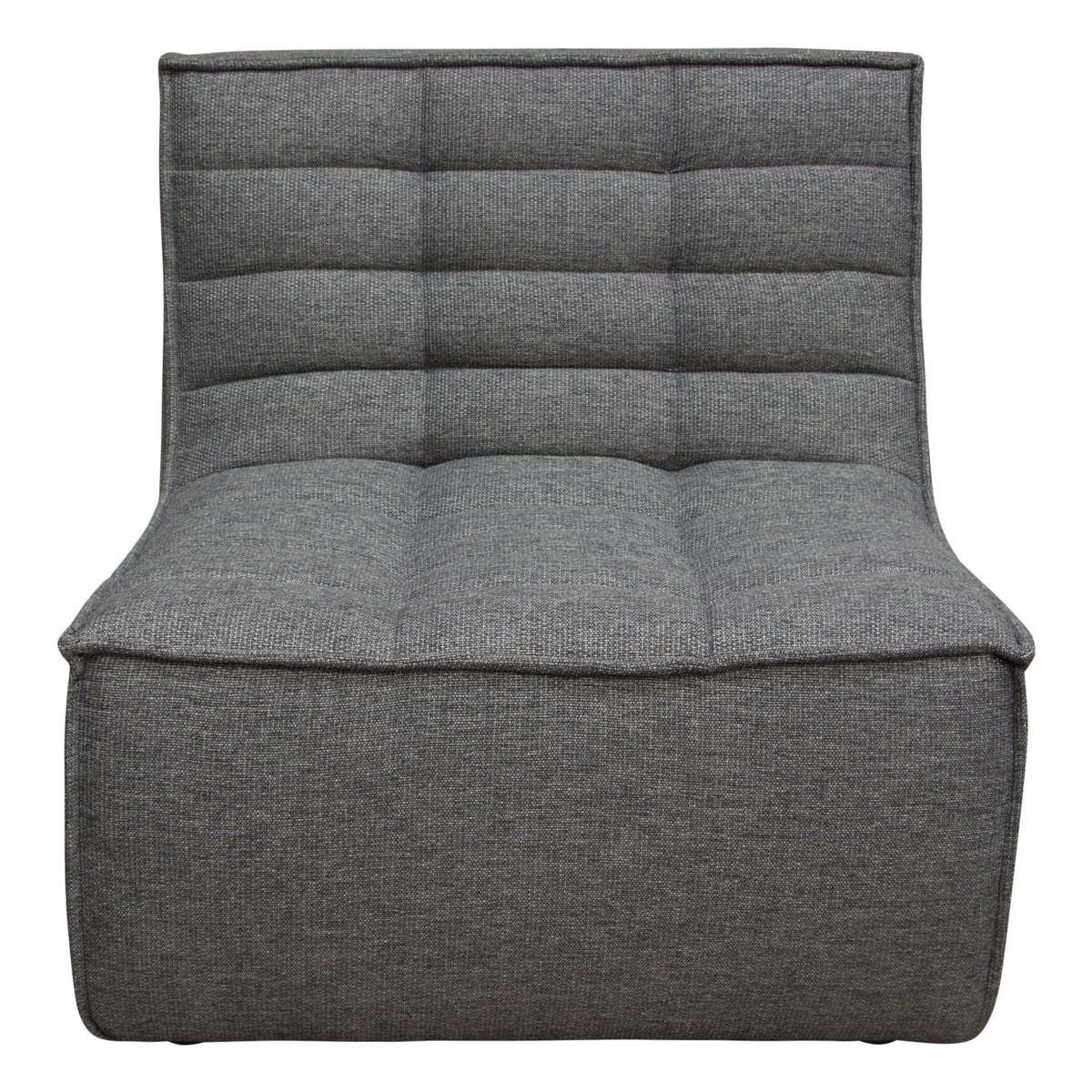 Marshall 3PC Corner Modular Sectional w/ Scooped Seat in Grey Fabric by Diamond Sofa