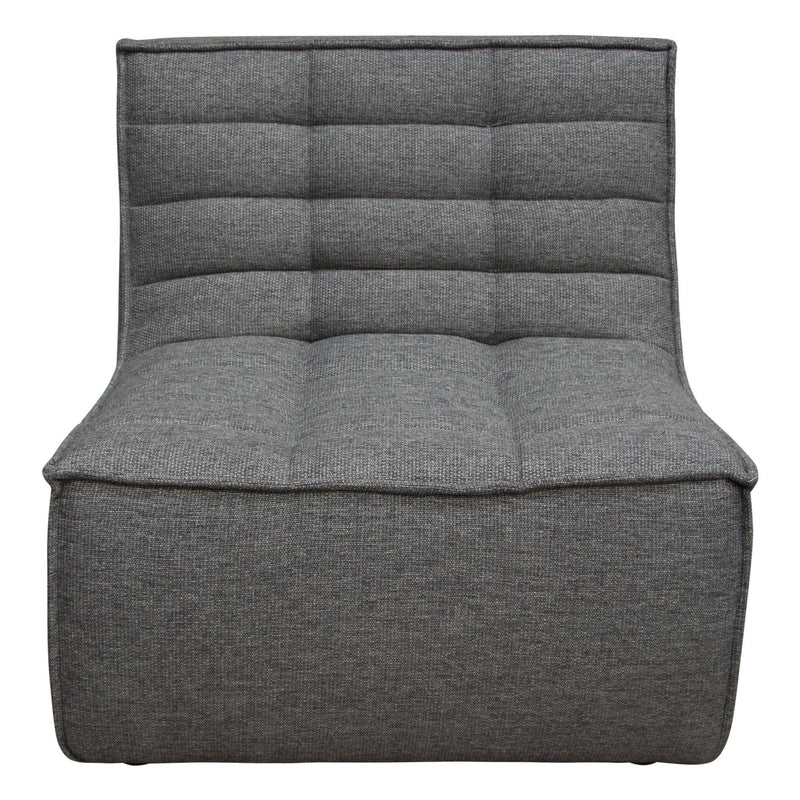 Marshall 3PC Corner Modular Sectional w/ Scooped Seat in Grey Fabric by Diamond Sofa