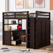 DreamHaus loft bed with built-in drawers, desk, and wardrobe, showcasing a modern space-saving bedroom furniture solution.