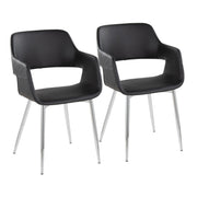 Lumi Source Margarite contemporary dining chair set of 2 with sleek design and cushioned seats, ideal for modern dining rooms.