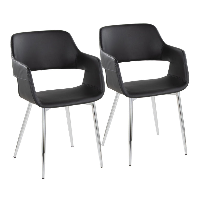 Lumi Source Margarite contemporary dining chair set of 2 with sleek design and cushioned seats, ideal for modern dining rooms.