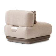 Bristol Point - Armless Chair - Fawn / Saddle Brown - R&R Furniture Gallery (Fountain Valley, CA)