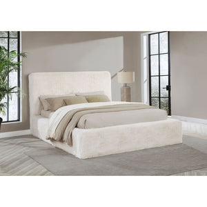Tall Headboard Panel Bed With Padded Headboard