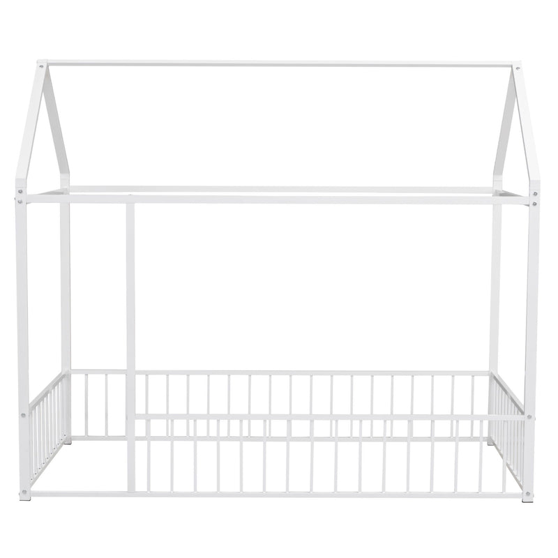Metal Bed House Bed Frame With Fence - R&R Furniture Gallery (Fountain Valley, CA)