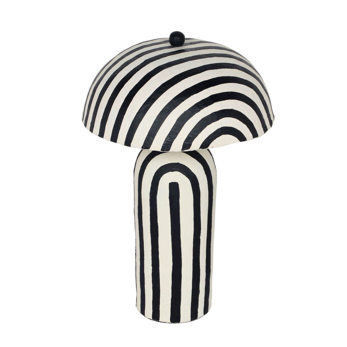 Maiori - Striped Papier Mache Table Lamp - R&R Furniture Gallery (Fountain Valley, CA)