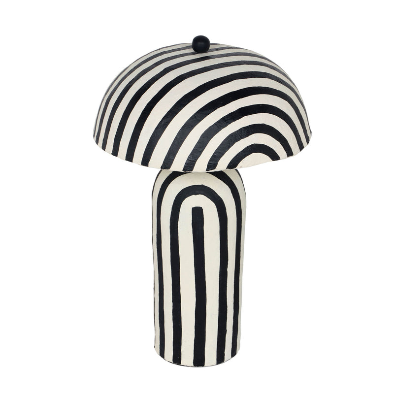 Maiori - Striped Papier Mache Table Lamp - R&R Furniture Gallery (Fountain Valley, CA)