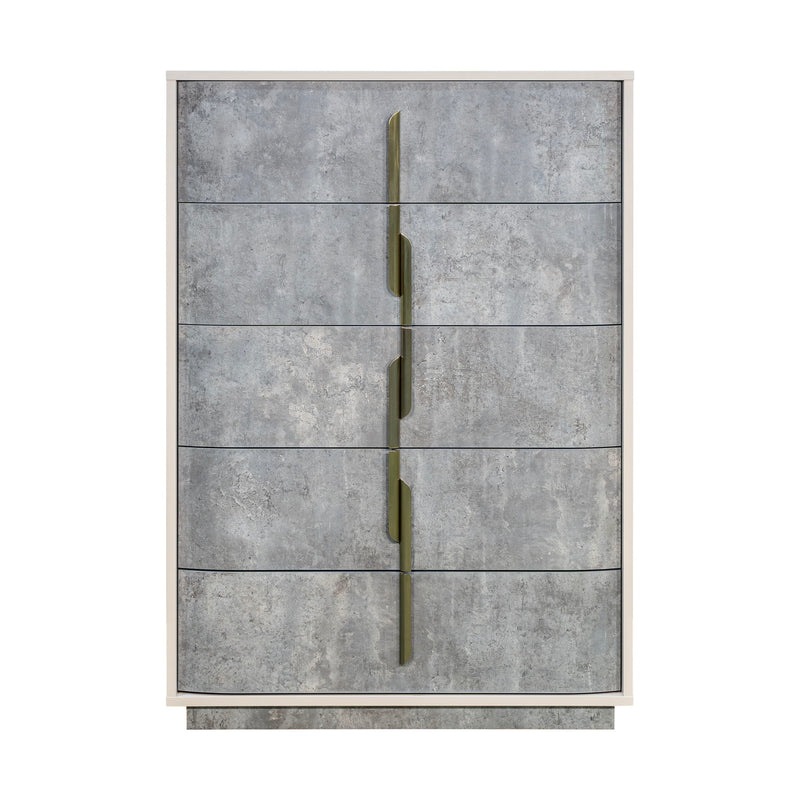 Pavira - 5-Drawer Chest - Stone - R&R Furniture Gallery (Fountain Valley, CA)