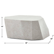 Uttermost Parra outdoor coffee table with a sleek, modern design, featuring a smooth surface and sturdy metal frame.