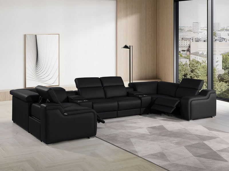 1116 - 8-Piece U-Shaped Sectional Sofa In With 2 Power Recliners & Power Headrests