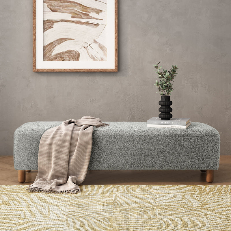 Contemporary Ottoman With Foam Cushion And Durable Upholstery - R&R Furniture Gallery (Fountain Valley, CA)