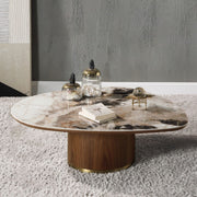 Willene - Coffee Table With Ceramic Top - Ceramic Top & Walnut - R&R Furniture Gallery (Fountain Valley, CA)