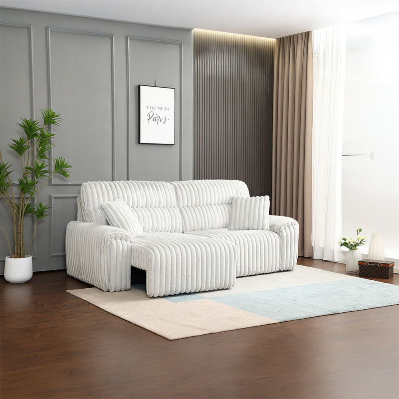 Jaya - Power Motion Sofa With Sleeper & USB Port - Mondo Gray Corduroy - R&R Furniture Gallery (Fountain Valley, CA)