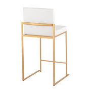 Lumi Source Fuji contemporary high back stylish counter stool with sleek design and modern black finish.