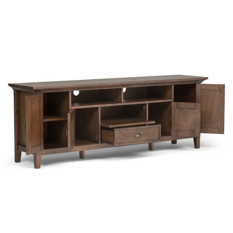 Redmond - TV Media Stand - Rustic Natural Aged Brown - R&R Furniture Gallery (Fountain Valley, CA)