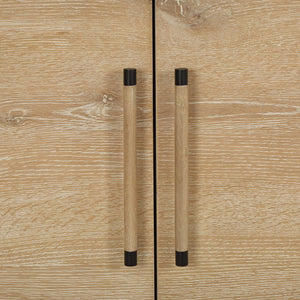 Evanston - 4 Door Natural Oak Cabinet - Woodtone
