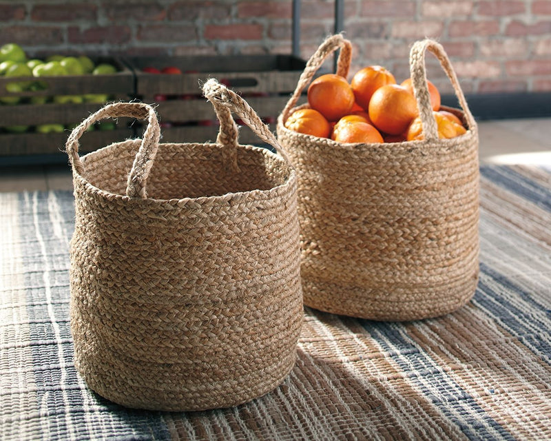 Brayton - Basket Set (Set of 2) - Natural - R&R Furniture Gallery (Fountain Valley, CA)