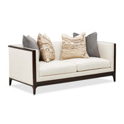 Belmont Place - Loveseat - Cream / Espresso - R&R Furniture Gallery (Fountain Valley, CA)