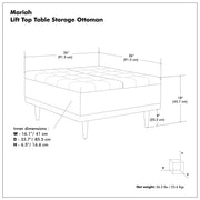 Mariah - Upholstered Lift Top Table Storage Ottoman - R&R Furniture Gallery (Fountain Valley, CA)
