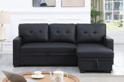 Upholstered Pull Out Sectional Sofa With Chaise - R&R Furniture Gallery (Fountain Valley, CA)