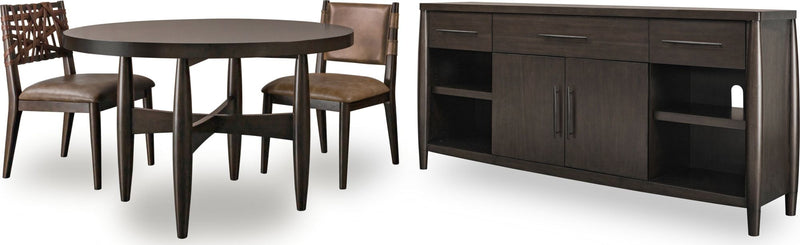 Koko Round Acacia Wood Dining Table in Minx