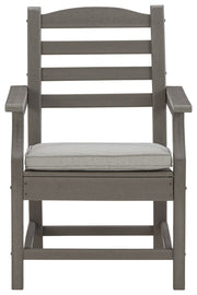 Visola - Arm Chair With Cushion (Set of 2) - Gray - R&R Furniture Gallery (Fountain Valley, CA)
