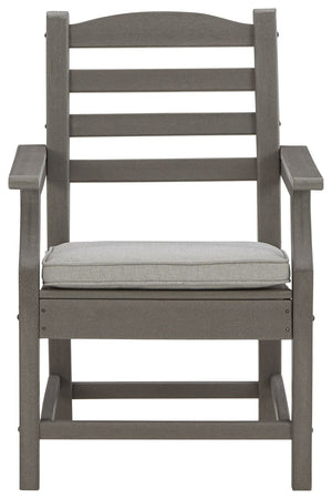 Visola - Arm Chair With Cushion (Set of 2) - Gray - R&R Furniture Gallery (Fountain Valley, CA)