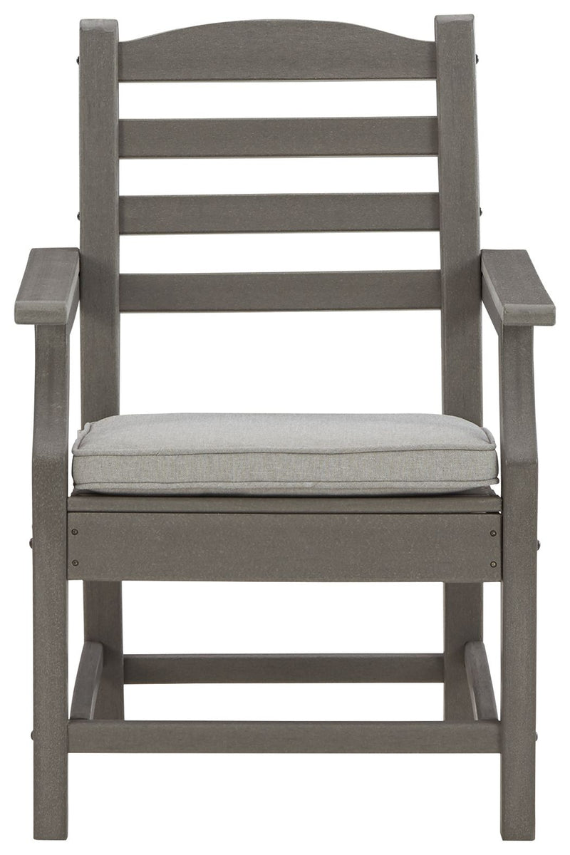 Visola - Arm Chair With Cushion (Set of 2) - Gray - R&R Furniture Gallery (Fountain Valley, CA)