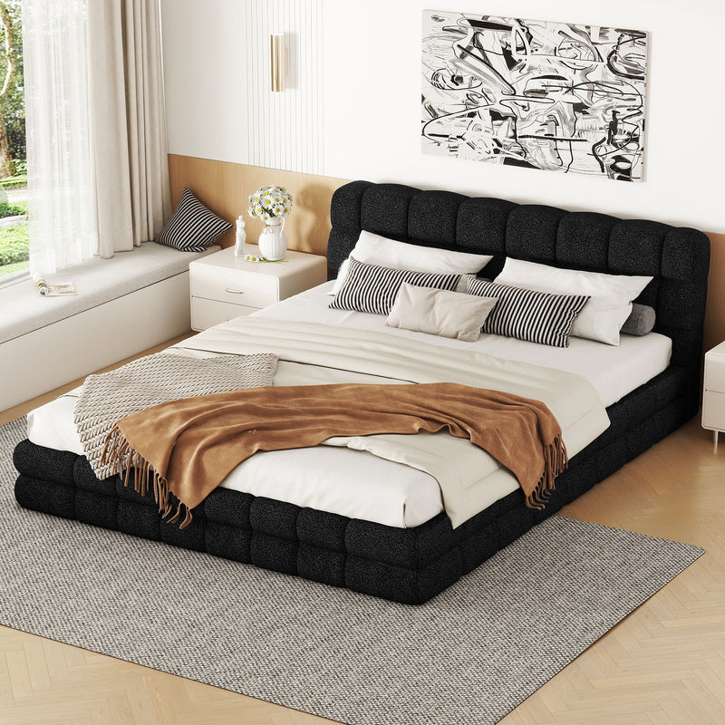Upholstered Platform Bed With Headboard - R&R Furniture Gallery (Fountain Valley, CA)