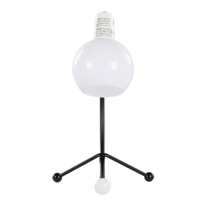 Lumi Source Eileen black and white contemporary task table lamp with adjustable arm on a desk.