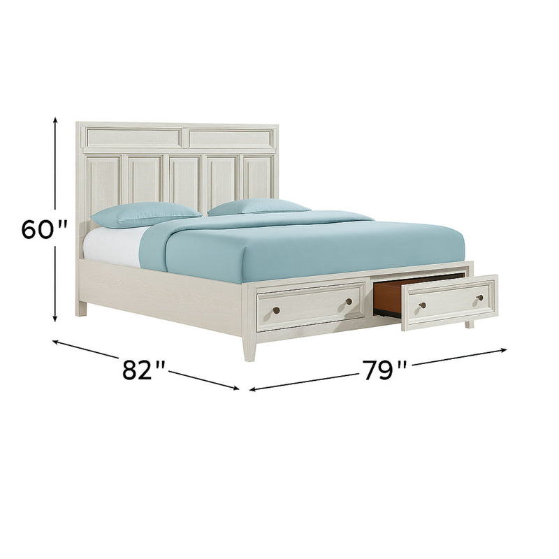 Storage Bed With Panel Headboard And Spacious Footboard Drawers - R&R Furniture Gallery (Fountain Valley, CA)
