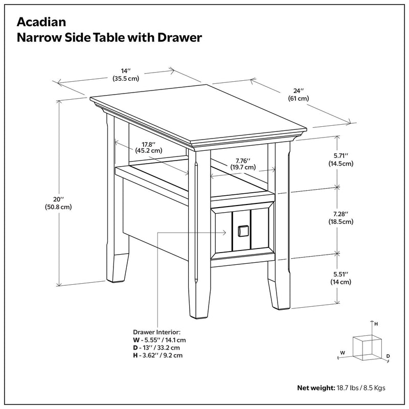 Acadian - End Table With Drawer - R&R Furniture Gallery (Fountain Valley, CA)