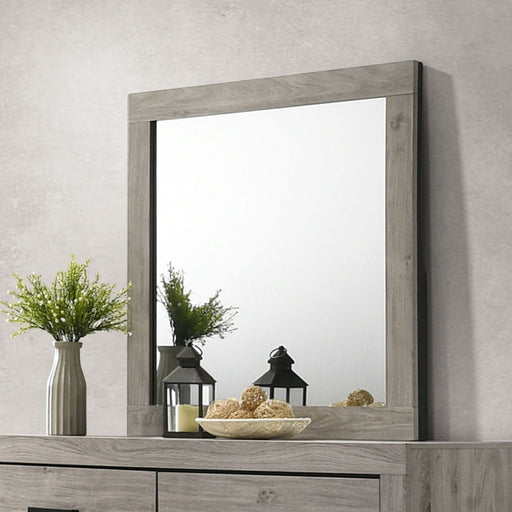 Mari - Mirror - Light Gray Finish - R&R Furniture Gallery (Fountain Valley, CA)