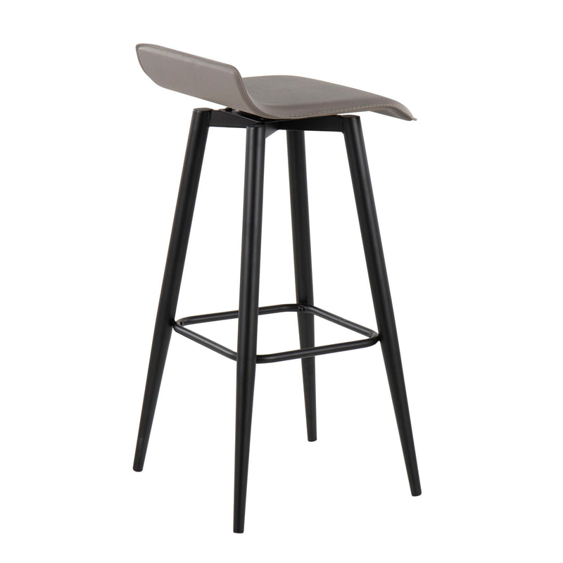 Set of two Lumi Source contemporary fixed height bar stools with sleek design and modern style, perfect for kitchen or bar areas.