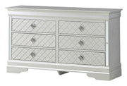 Glory Furniture Verona dresser with sleek wood finish, featuring multiple drawers and modern design for bedroom storage.
